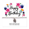 Happy Birthday Flower Bracelet & Message Card
