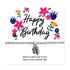 Happy Birthday Flower Bracelet & Message Card - Card Reads Happy Birthday "Here's A Wish Just To Say Have A Very Special Day"