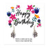 Happy Birthday Flower Earrings on Message Card - Card Reads Happy Birthday "Here's A Wish Just To Say Have A Very Special Day"