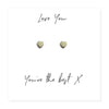 Heart Earrings with different card messages