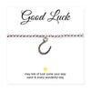 Horseshoe Charm Beaded Bracelet with Good Luck Message Card