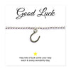 Horseshoe Charm Beaded Bracelet with Good Luck Message Card