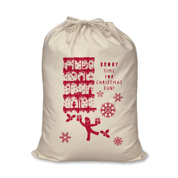 In The Night Garden Beige and Red Christmas Sack with 