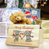 Me To You Pine Christmas Heart Memory Box - Two Grey Teddy Bears Holding A Heart Underneath The Text "Merry Christmas"