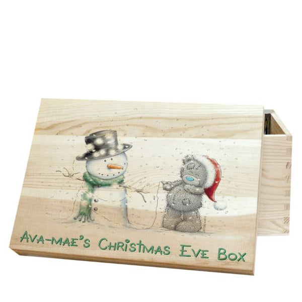 Me To You Tatty & Snowman Christmas Eve Box - Features Tatty Making A Snowman With A Personalised Name Followed By The Text 