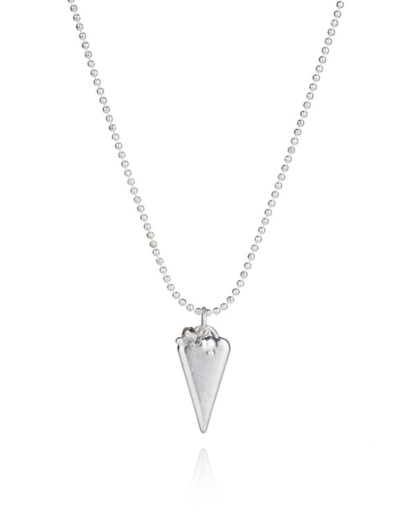 Elongated Heart Charm Necklace