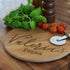 Oak Name Personalised Pizza Board, A Name Has Been Engraved In Large Text Above The Smaller Text "PIZZA"