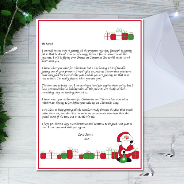 Personalised Santa Letter - Personalised For Sarah From Santa
