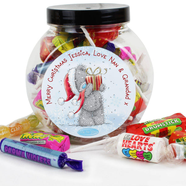 Personalised Me To You Christmas Sweet Jar -  Personalised For Jessica From Nan & Grandad