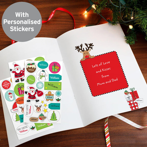 Personalised Christmas Activity Book with Stickers - Personalised William Stickers