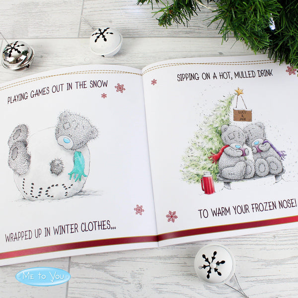 Personalised Me to You The One I Love at Christmas Poem Book - Shows Part Of The Poem With Festive Me to You Pictures
