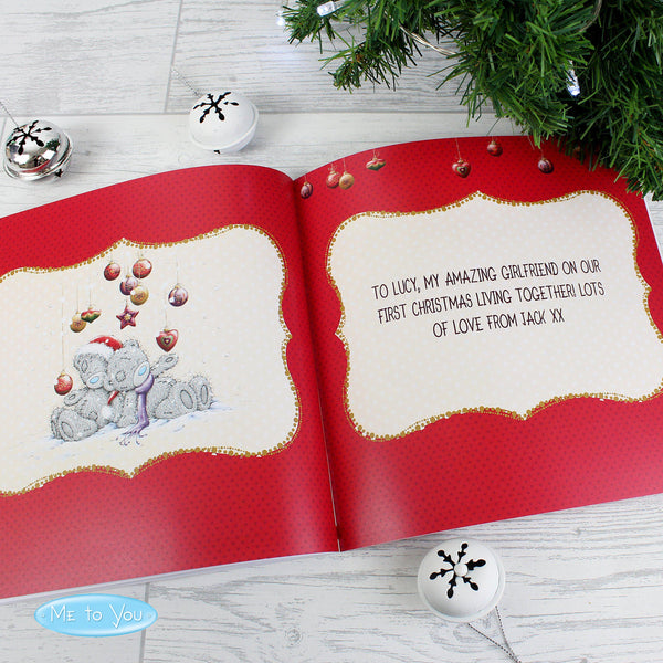 Personalised Me to You The One I Love at Christmas Poem Book -  Red Page That Shows Your Personalised Message
