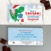 Personalised Dinosaur 'Have a Roarsome Christmas' Milk Chocolate Bar