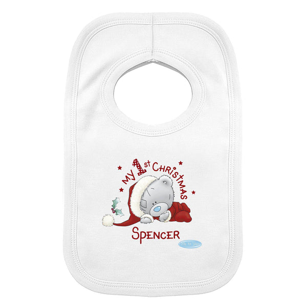 Personalised Me To You My 1st Christmas Bib -  Personalised For Spencer