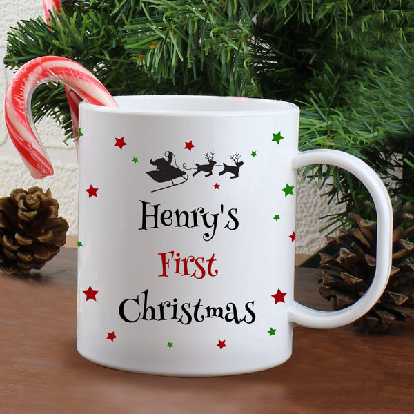 Personalised Christmas Eve Plastic Mug - Personalisation Reads 
