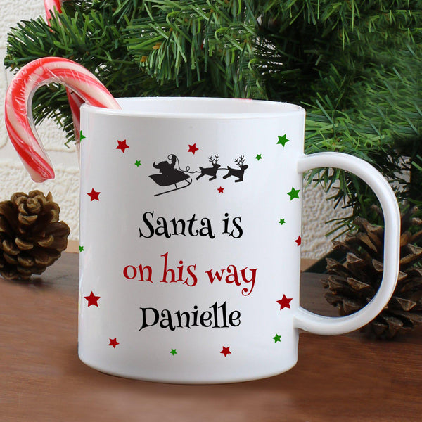 Personalised Christmas Eve Plastic Mug - For Danielle