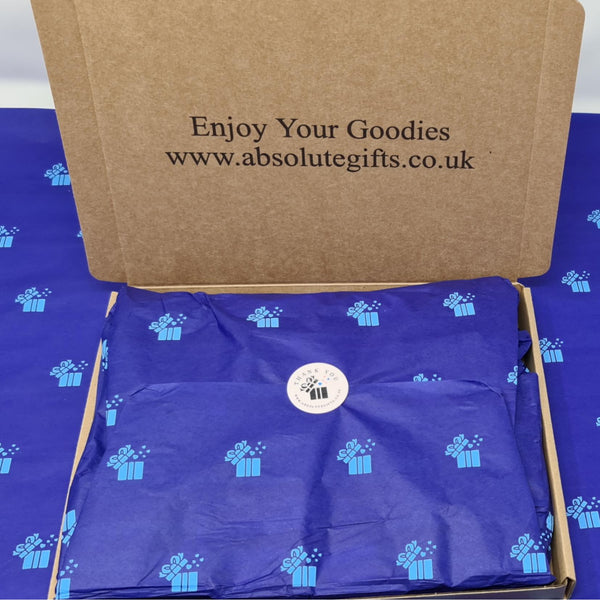 Luxurious Wax Melts Letterbox Gift Set -  Wrapped In Blue Crepe Paper