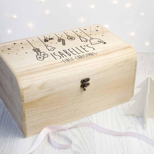 Personalised Baby's First Christmas Eve Chest - Large Chest