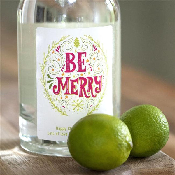 Personalised 'Be Merry' Gin - colourful 