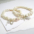 Personalised Initial Charm Pearl Bracelet - Bracelets Adorn A Cross And Horseshoe Charms And The Initial A And Bow Charm