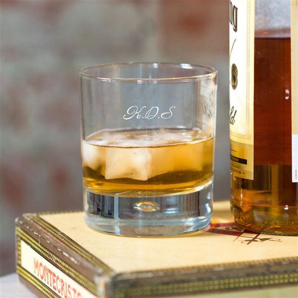Personalised Script Whisky Tumbler - Engraved With The Recipients Initials