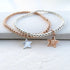 Rose gold plated or silver plated star charm stacking bracelet made from tarnish free sterling silver