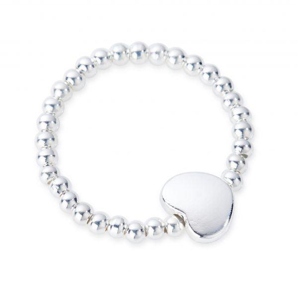 One Flat Heart Ring