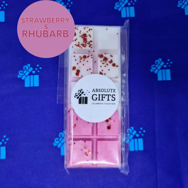 Strawberry & Rhubarb Snap Bar - Pink & White With Red Glitter Pieces