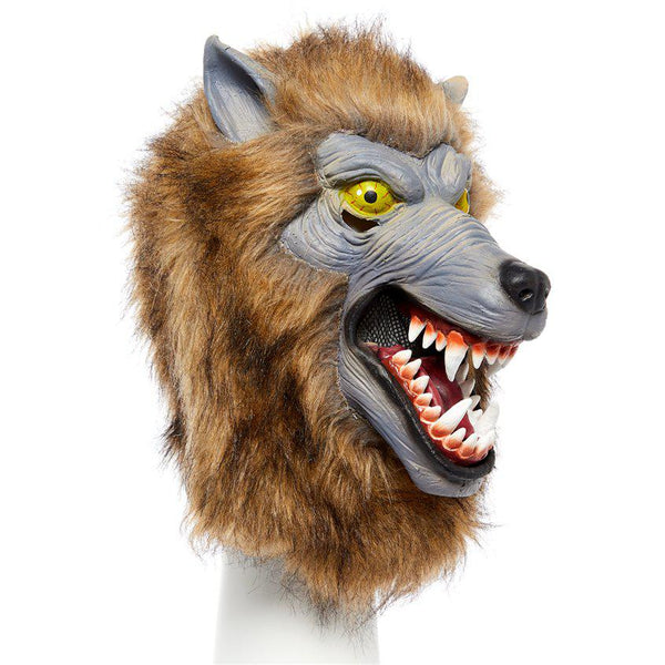 Front Right View Werewolf Mask - Halloween