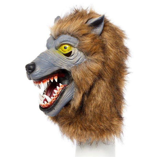 Front Left View Werewolf Mask - Halloween