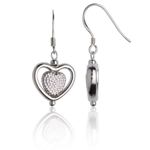 Pierced & Pitted Heart Earrings