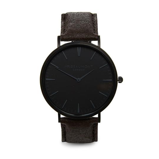 Mr Beaumont London watch with its PINATEX alternative vegan strap and large 41mm dial with metallic details crafted to make a statement