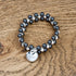 Personalised Allure Bracelet - Made From Hematite With A Silver Plated Heart