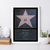 Framed Star Of Fame Personalised Print